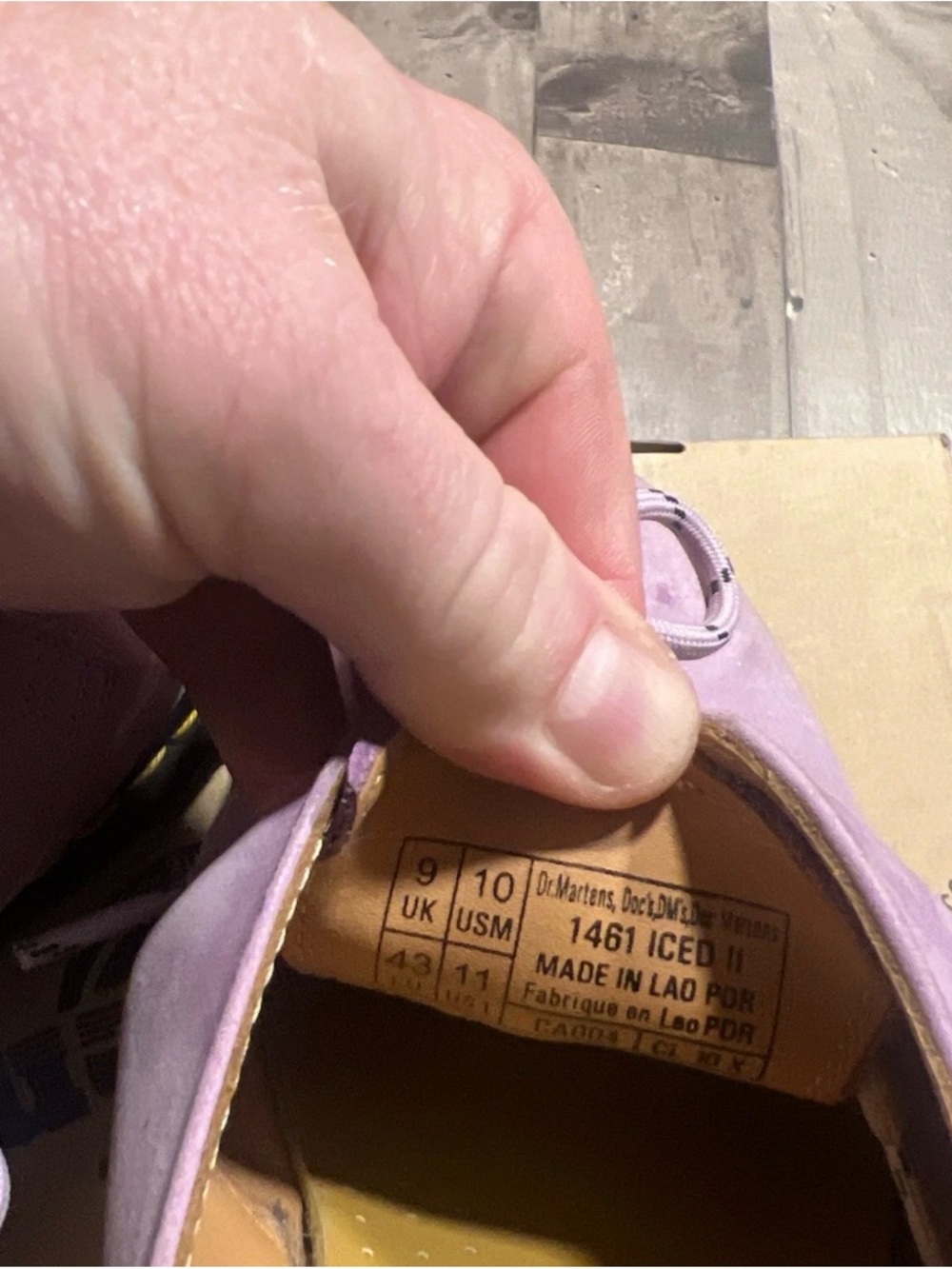 Dr. Martens Lavender Suede 3-Eye Derby Shoes - Picture 5 of 5